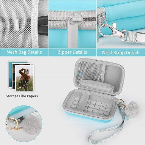 حافظة Yinke لطابعة الصور الصغيرة Canon Ivy Mobile/ Canon Ivy CLIQ 2/+2 طابعة كاميرا فورية، غطاء واقٍ صلب للسفر (ذهبي وردي) in Kuwait