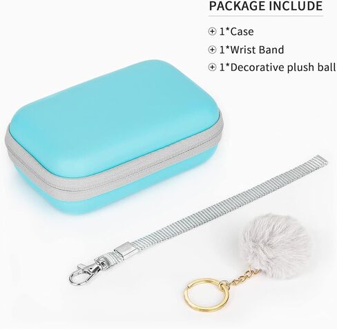 حافظة Yinke لطابعة الصور الصغيرة Canon Ivy Mobile/ Canon Ivy CLIQ 2/+2 طابعة كاميرا فورية، غطاء واقٍ صلب للسفر (ذهبي وردي) in Kuwait