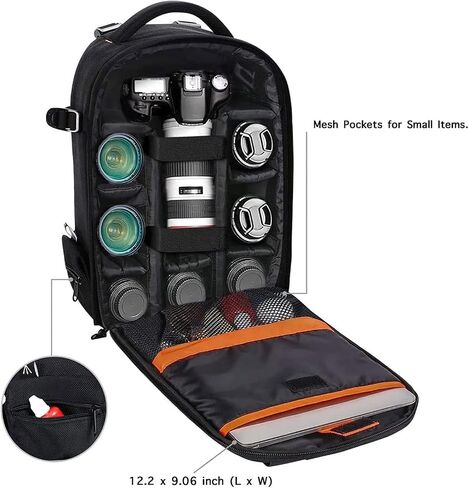 MOSISO Camera Backpack,Photography Backpack Padded Camera Bag, Beige | DSLR/SLR/Mirrorless Shockproof Camera Bag with Customized Modular Inserts&Tripod Holder Compatible with Canon,Nikon,Sony in Saudi Arabia