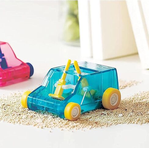JJLFresheners Desktop Mini Cleaner and Dust Sweep, Blue Transparent, Car Table Dust Cleaning Trolley Keyboard Confetti Pencil Eraser Dust Sweeper Deft Processed in Saudi Arabia