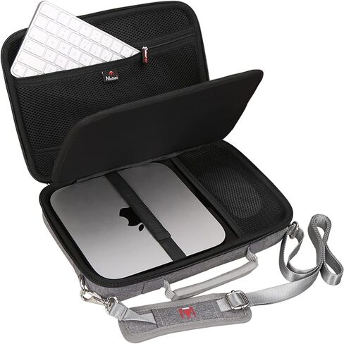 حقيبة حمل مقاومة للصدمات من Mchoi مع أحزمة كتف قابلة للتعديل، لجهاز Apple Mac Mini M1 / ​​Mac Mini M2، ولوحة مفاتيح Apple Magic والفأرة السحرية، حافظة فقط in Saudi Arabia