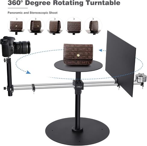 CINELF التصوير الدوار ، منصة طاولة دوارة 22.67 كجم 360 درجة معدات فيديو احترافية تدوير 360 درجة للتصوير والتصوير الفوتوغرافي والفيديو in Kuwait