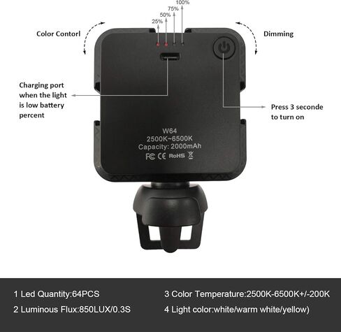 Video Conference Lighting Kit, Zoom Lighting for Computer, Laptop Light with Clip, Zoom Call Lighting, Self Broadcasting and Live Streaming, Computer Laptop Video Conferencing in Kuwait