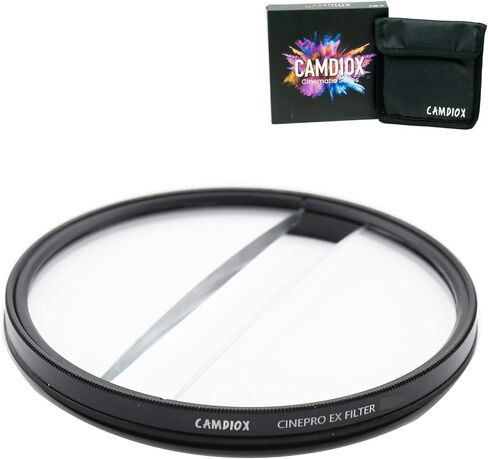 Camdiox Cinepro EX Middle Split Center Field Diopter Optical Glass Prism Filter - Cinematic Special Effect Blurring with rotatable Ring for DSLR mirrorless Video Camera (72mm) in Kuwait