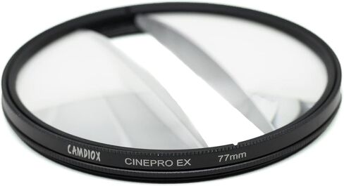 Camdiox Cinepro EX Middle Split Center Field Diopter Optical Glass Prism Filter - Cinematic Special Effect Blurring with rotatable Ring for DSLR mirrorless Video Camera (72mm) in Kuwait