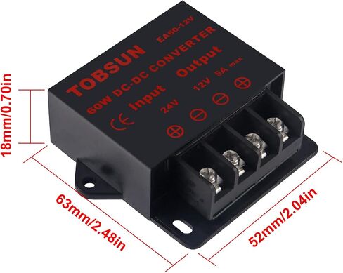 2-Pack 12V to 5V Converter, DC 12V 24V to 5V 10A Step Down Converter Adapter DC Voltage Reducer Regulator Power Supplies Transformer Module in Saudi Arabia
