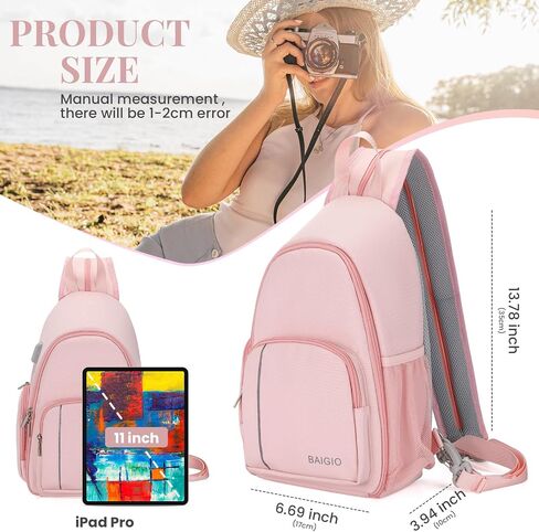 BAIGIO Camera Sling Bag Small Camera Backpack for Photographers,Water-resistant Camera Crossbody Bag Travel Caemra Backpack for DSLR SLR Mirrorless Camera in Saudi Arabia