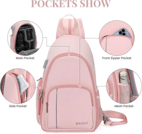 BAIGIO Camera Sling Bag Small Camera Backpack for Photographers,Water-resistant Camera Crossbody Bag Travel Caemra Backpack for DSLR SLR Mirrorless Camera in Saudi Arabia