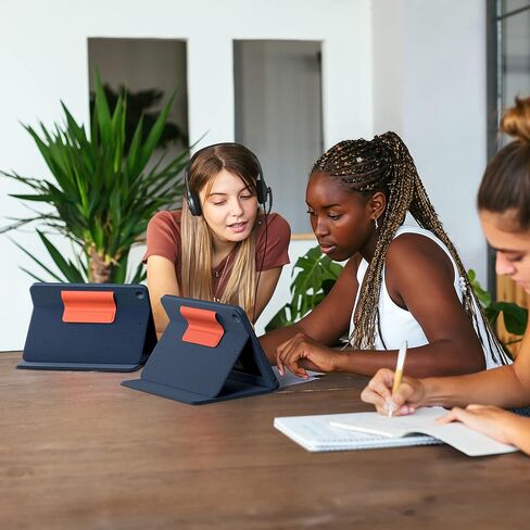 جراب Logitech Rugged Combo 3 Touch iPad® للوحة المفاتيح مع لوحة التتبع وموصل ذكي لأجهزة iPad (الجيل السابع والالثامن والتاسع) للتعليم - أزرق كلاسيكي in Kuwait