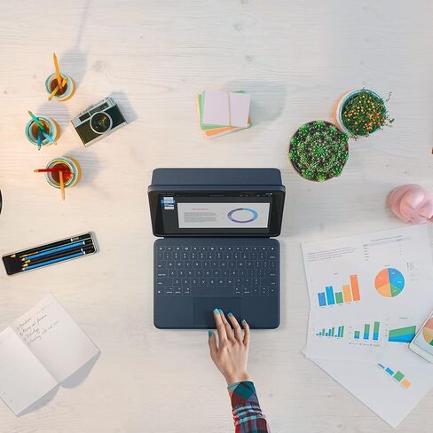 جراب Logitech Rugged Combo 3 Touch iPad® للوحة المفاتيح مع لوحة التتبع وموصل ذكي لأجهزة iPad (الجيل السابع والالثامن والتاسع) للتعليم - أزرق كلاسيكي in Kuwait