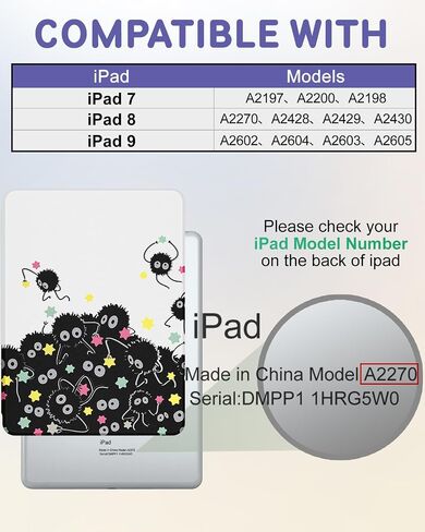 Uppuppy for iPad 9th/8th/7th/Air 3rd Generation Case 10.2& for iPad Pro 10.5 Inch Cases 360 Degree Rotating Stand Folio Cover with Pencil Holder Cute Girls Strawberry for Apple iPad 2021/2020/2019 in Saudi Arabia