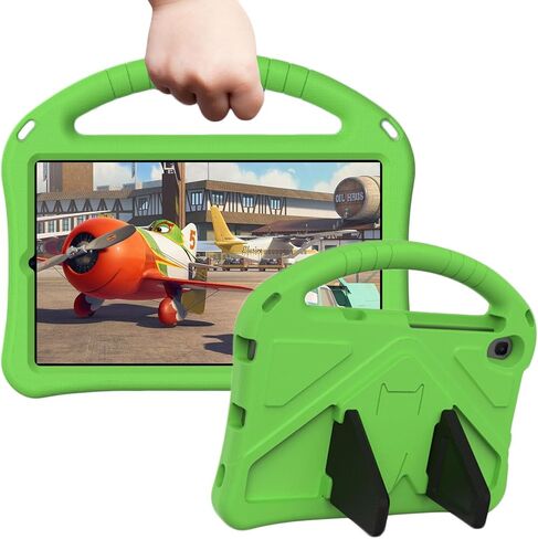 Tading Kids Case for TCL Tab 8 LE Tablet 2023 Released, Children Friendly EVA Foam Protective Stand Handle Cover for TCL Tab 8 LE (Model: 9137W)/ TCL Tab 8 WiFi (Model: 9132X) - Green in Kuwait