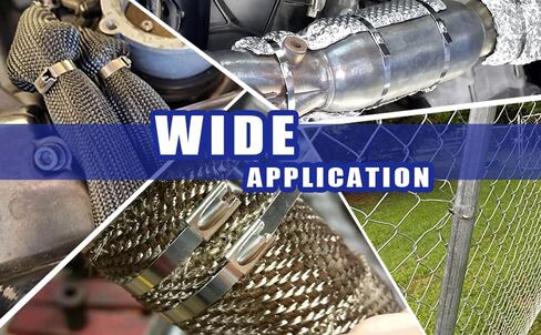 أربطة معدنية بسحاب، 304 أربطة بسحاب من الفولاذ المقاوم للصدأ شديدة التحمل، أربطة كبل ذاتية القفل متعددة الأغراض لتغليف العادم والسياج وإصلاح السيارات (11.8 بوصة 500 قطعة، فضي) in Kuwait