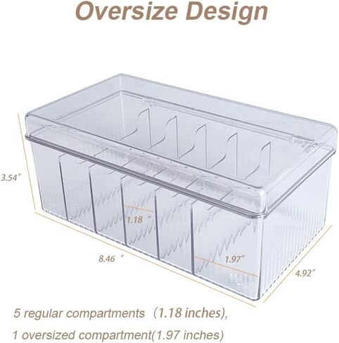 صندوق تخزين منظم الكابلات الفاخر، حافظة منظم سلك الشحن ذات مقصورات كبيرة جدًا للأدراج، حقيبة السفر، منضدة العمل، صندوق منظم الشاحن مع 8 قطع من روابط الكابلات و15 قطعة من الملصقات ذاتية اللصق in Kuwait