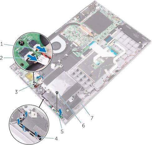 Deal4GO Power Button Volume Switch Board (Short Cable) 3G1X1 03G1X1 450.07R0A.0012 Replacement for Dell Inspiron 5368 5378 5379 7375 7368 7378 5568 5578 7568 Latitude 3379 3390 in Saudi Arabia