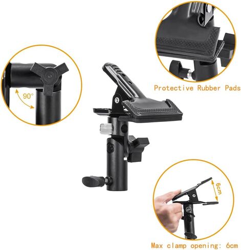 مشبك عاكس عالي التحمل من KAGYOKU لاستوديو الصور - عبوة من قطعتين مع فتحة مظلة وحامل لولبي in Kuwait