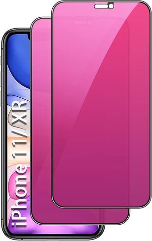 NBiefuny 2 Pack واقي شاشة للخصوصية لهاتف iPhone 11/ iPhone XR 6.1 بوصة، [True 28°Anti Spy] [صلابة 9H] [تغطية كاملة] واقي شاشة زجاجي مقوى ملون متدرج لهاتف iPhone 11 in Kuwait