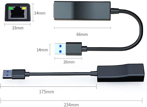 USB 3.0 إلى 3 منافذ USB3.0 OTG HUB إلى 10/100 Ethernet Adapter LAN Wired Network in Saudi Arabia