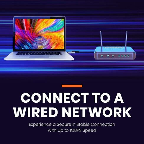 هيليكس محول يو اس بي نوع سي الى ايثرنت، سرعة اتصال 1GBPS، منفذ ايثرنت، محول للتوصيل بالشبكة السلكية in Kuwait