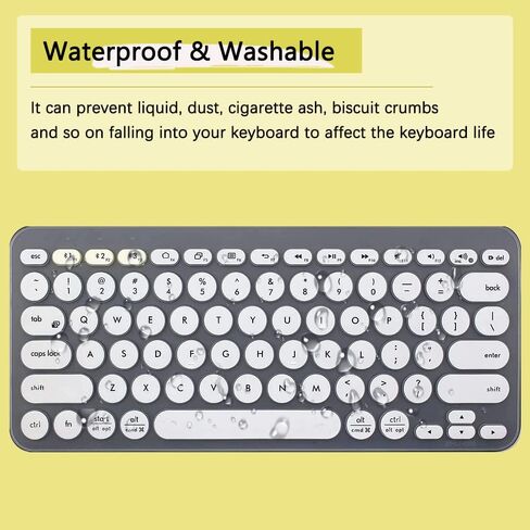 غطاء كيبورد سيليكون رفيع للغاية لجهاز لوجيتك بلوتوث متعدد الاجهزة K380 (الموديل: K380) للوجيتك K380 ابيض in Kuwait