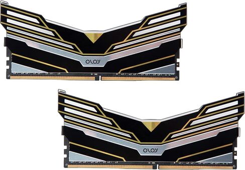 OLOy DDR4 RAM 16 جيجابايت (2x8 جيجابايت) أسود Warhawk Aura Sync RGB 2666 ميجا هرتز CL19 1.2V 288-Pin Desktop UDIMM (MD4U0826191BE0DA) in Kuwait