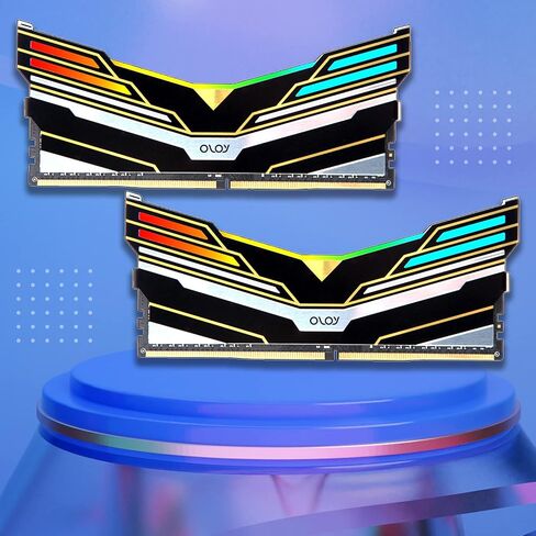 OLOy DDR4 RAM 16 جيجابايت (2x8 جيجابايت) أسود Warhawk Aura Sync RGB 2666 ميجا هرتز CL19 1.2V 288-Pin Desktop UDIMM (MD4U0826191BE0DA) in Kuwait