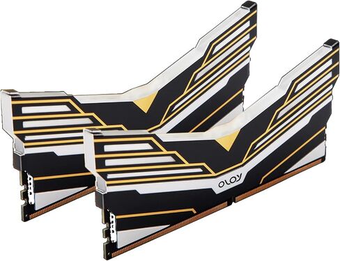 OLOy DDR4 RAM 16 جيجابايت (2x8 جيجابايت) أسود Warhawk Aura Sync RGB 2666 ميجا هرتز CL19 1.2V 288-Pin Desktop UDIMM (MD4U0826191BE0DA) in Kuwait
