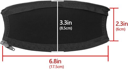 غطاء عصابة رأس من القماش المرن من Geekria متوافق مع سماعات Bose QuietComfort 2، QuietComfort 15، QC2، QC15، واقي وسادة الرأس، جزء إصلاح بديل، تركيب سهل بنفسك (أسود) in Kuwait