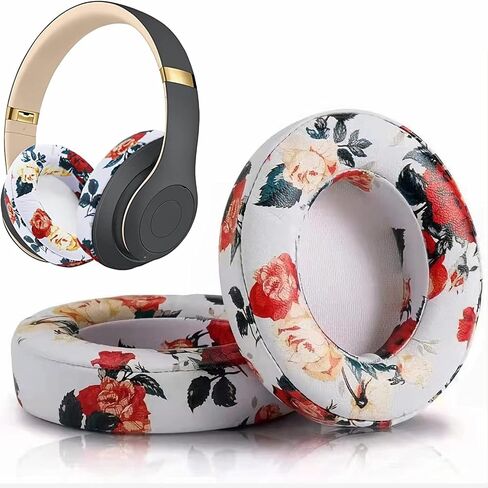 وسائد أذن بديلة من Studio 3 لسماعات Beats Studio 2 وStudio 3 السلكية واللاسلكية، وسائد أذن من إسفنج الذاكرة مع جلد بروتين ناعم - ذهبي وردي in Kuwait