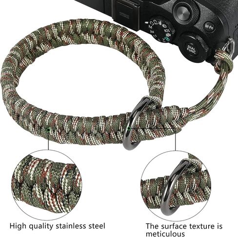 Hargedis Camera Wrist Strap, Hand-Woven Paracord Camera Hand Strap High-end and Secure Universal Adjustable, Suitable for Canon Sony Nikon Panasonic Fujifilm Olympus (Black) in Saudi Arabia