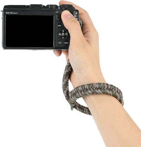Hargedis Camera Wrist Strap, Hand-Woven Paracord Camera Hand Strap High-end and Secure Universal Adjustable, Suitable for Canon Sony Nikon Panasonic Fujifilm Olympus (Black) in Saudi Arabia