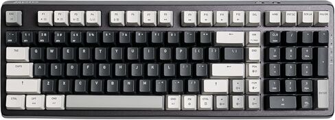 Azio Cascade Mechanical Keyboard, 98% Layout, Backlit RGB, Hotswap Switches and Keycaps, USB Wired/Bluetooth Wireless Connection (Gateron Brown Switches) (Galaxy Dark) in Kuwait