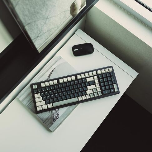 Azio Cascade Mechanical Keyboard, 98% Layout, Backlit RGB, Hotswap Switches and Keycaps, USB Wired/Bluetooth Wireless Connection (Gateron Brown Switches) (Galaxy Dark) in Kuwait