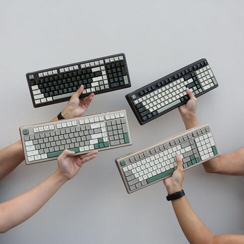 Azio Cascade Mechanical Keyboard, 98% Layout, Backlit RGB, Hotswap Switches and Keycaps, USB Wired/Bluetooth Wireless Connection (Gateron Brown Switches) (Galaxy Dark) in Kuwait