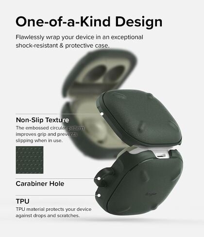 Ringke Onyx [يشعر بالارتياح في اليد] متوافق مع حافظة Samsung Galaxy Buds 2 Pro وBuds 2 وBuds Pro وBuds Live وGalaxy Buds FE، غطاء غير قابل للانزلاق يمنع اللطخات الزيتية - أسود in Kuwait