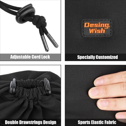 Lightweight Headphone Storage Bag, Portable Headset Carrying Pouch Headphone Case Bag Soft Travel Pouch for Over-Ear Headphones/Gaming Headsets/Neckband Earbuds (Large Black) in Saudi Arabia