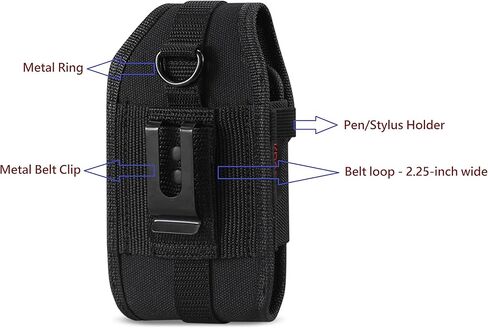Krofel Pouch Cover Clip Side Holster for iPhone 15/14/13/12 Pro Max/iPhone 15/14 Plus/Pixel 7 Pro / 7/6 Pro/CAT S62 Pro/Samsung Galaxy S22 Ultra/Galaxy S22+ / S21+ FE (fits w Hard case) in Saudi Arabia