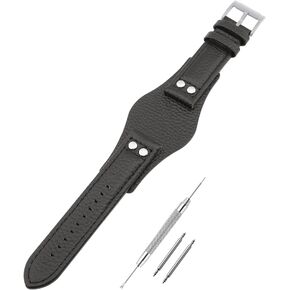 SANDEIN Watch Band Compatible with Fossil, 22mm Soft Leather Replacement Wrist Strap with Stainless Steel Buckle for Fossil CH2564 CH2565 and CH2891 Watch Straps