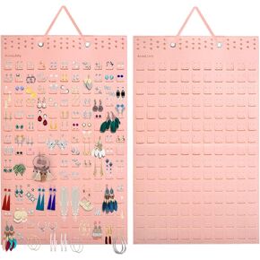 AinsListy Hanging Earrings Organizer, Earring Holder Holds Up To 330 Pairs, Felt Earring Organizers and Storage, Wall Earring Holder Earring Display for Women Girls -1 Pack (Earring Organizer-Pink) in Kuwait