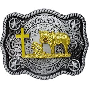 Belt Buckle Men Western Cowboy Vintage Style Alloy Buckle American Fashion Novelty Buckle Gifts for Kids Husband Teens in Saudi Arabia