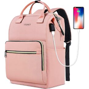 حقيبة ظهر Ytonet للكمبيوتر المحمول للنساء، حقيبة ظهر للسفر للكلية مع منفذ شحن USB تناسب كمبيوتر محمول مقاس 15.6 بوصة، حقيبة ظهر جامعية مقاومة للماء حقيبة حمل للمكتب/المعلم/العمل، رمادي in Kuwait