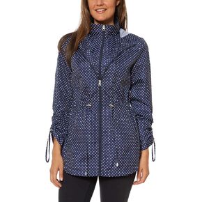 Jones New York Womens Parka in a Pocket Rain Jacket