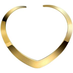 Gevanya High Polished Love Choker Heart Shape Tri-color Gold/Rose Gold/Silver Necklace in Stainless Steel in Saudi Arabia
