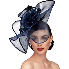 TS Fascinators Hat with Mesh Feather Hair Clip Tea Party for Wedding Cocktail Party Halloween Special Occasion in Saudi Arabia