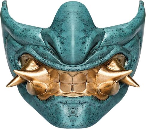 قناع تحت الصفر الساموراي قاتل الشيطان هانيا كابوكي كوسبلاي النينجا المحارب الشيطان قناع الهالوين الشرير in Kuwait