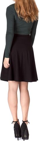 Dani's Choice Simple Stretch A-line Flared Knee Length Skirt in Kuwait