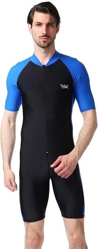 BIKMAN One-Piece Snorkeling Surfing Swim Suit Short Sleeves Plus Size Swimwear- Sun Protection in Saudi Arabia