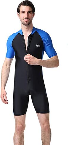BIKMAN One-Piece Snorkeling Surfing Swim Suit Short Sleeves Plus Size Swimwear- Sun Protection in Saudi Arabia