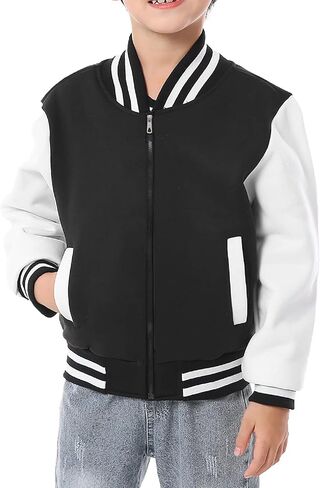 جاكيت بومبر للأطفال من بيبي هيلثي للأولاد والبنات، جاكيت بيسبول كاجوال بسحاب كامل وخفيف الوزن in Kuwait