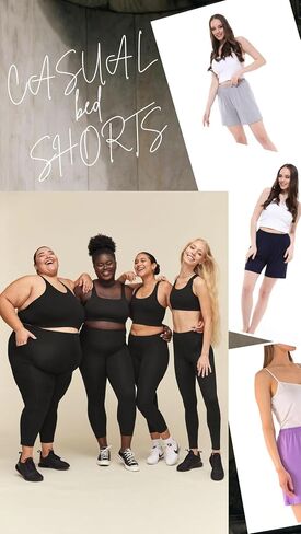 Women's Soft Pajama Sleep Shorts - Knee Length Bermuda- Comfortable PJ Bed Shorts in Saudi Arabia